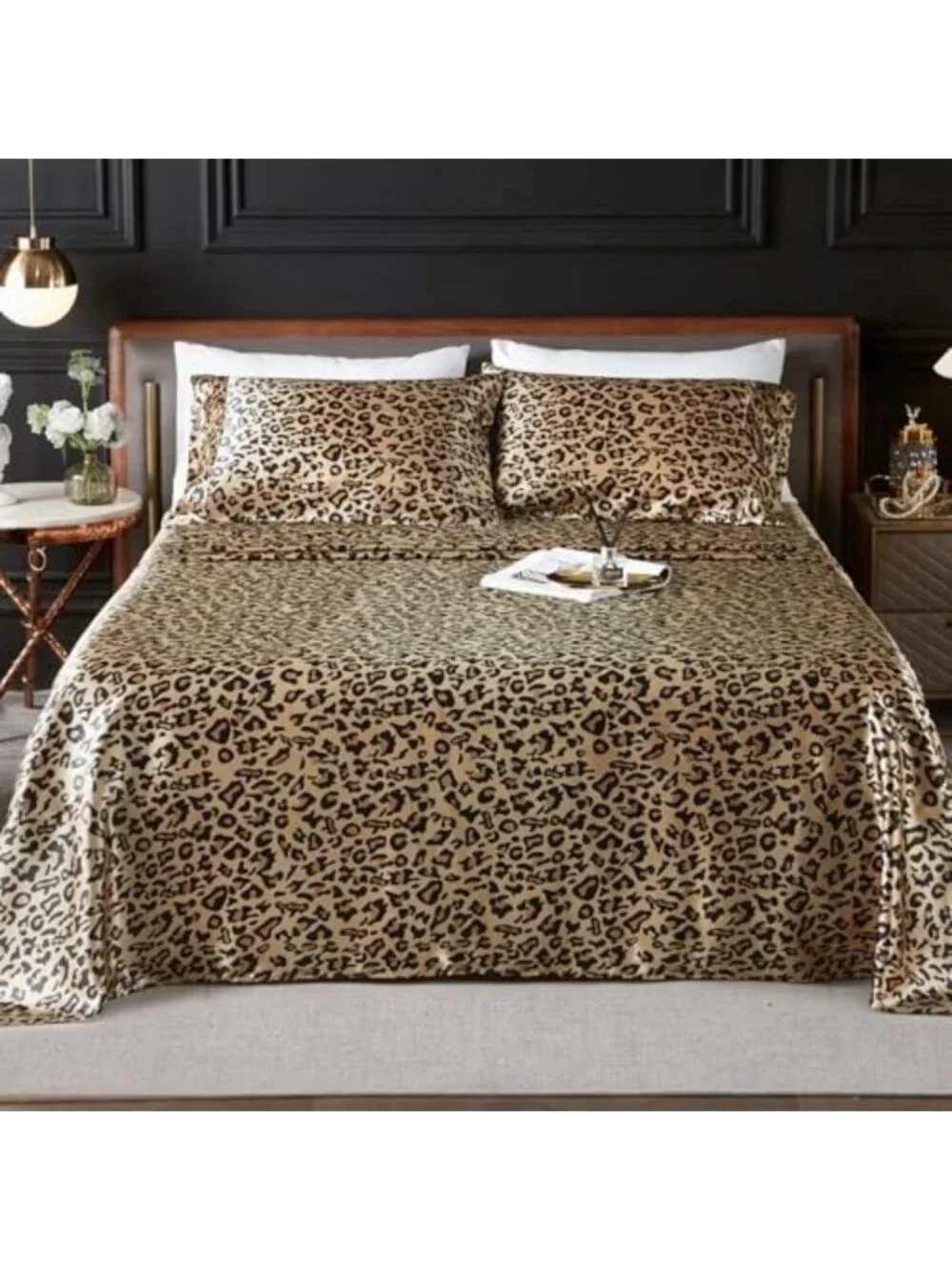 Luxury Satin Queen Sheet Set, 4-Piece Silky Bedding, Deep Pocket, Breathable